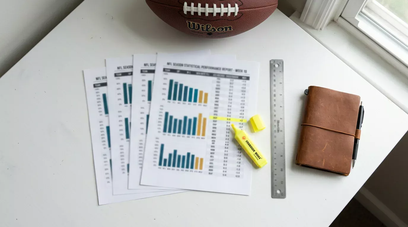 NFL point spread betting chart showing ATS records for road favourites and divisional underdogs